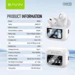 Connexion Bluetooth stable avec les écouteurs Bavin BA73