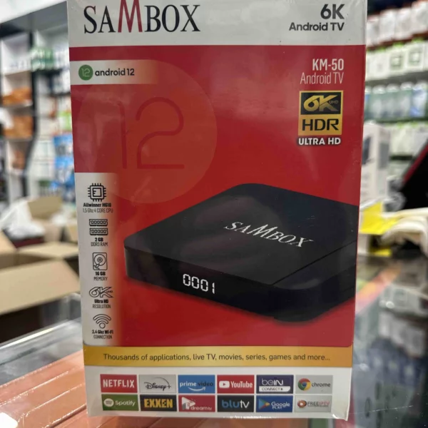 SAMBOX KM-50 – Box Android 2Go RAM 16Go ROM rapide et efficace