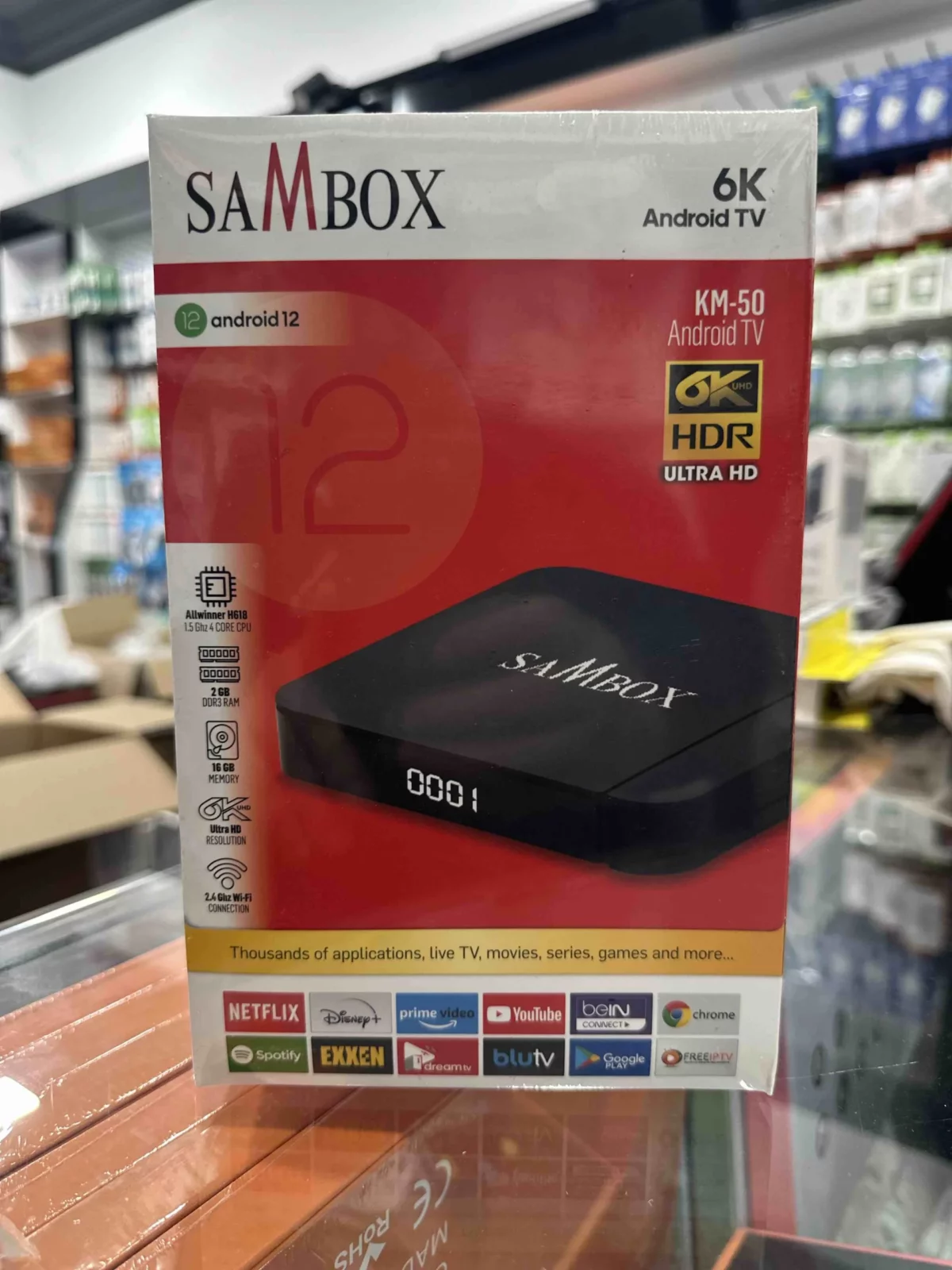 SAMBOX KM-50 – Box Android 2Go RAM 16Go ROM rapide et efficace