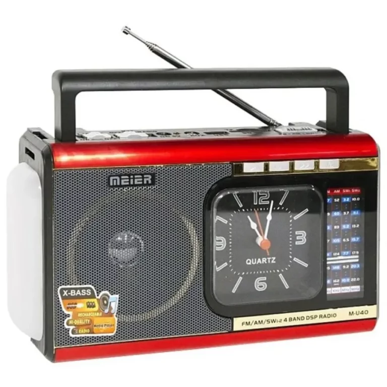 Radio Bluetooth MEIER M-40BT avec horloge analogique