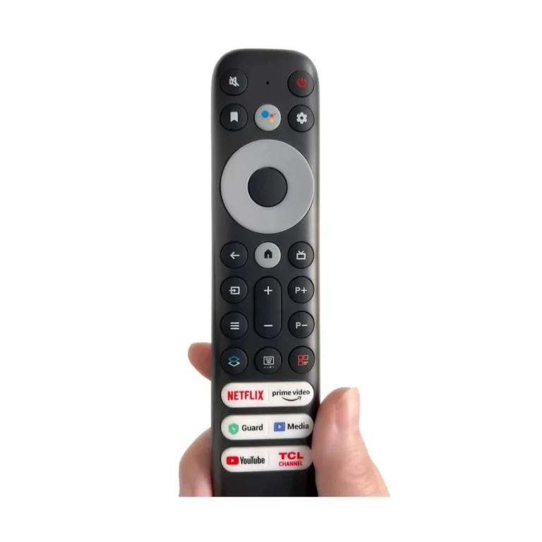 Télécommande Android TV TCL vue de face.