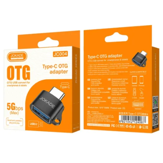 Adaptateur Type-C OTG USB JC004 pour smartphone et tablette.