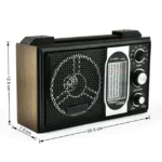 Connectiques USB, SD et AUX de la radio antique rechargeable.