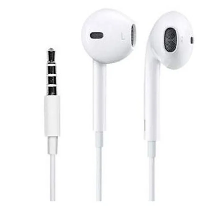 Écouteur kit main libre T4 blanc avec micro intégré et câble Jack 3.5mm