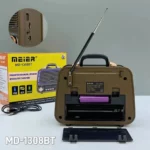 MD-1308BT Radio Speaker avec effets lumineux activés.