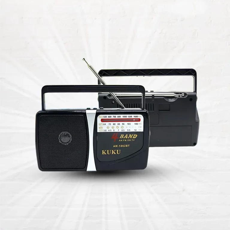 Radio portable rechargeable RD-302BT vue latérale.