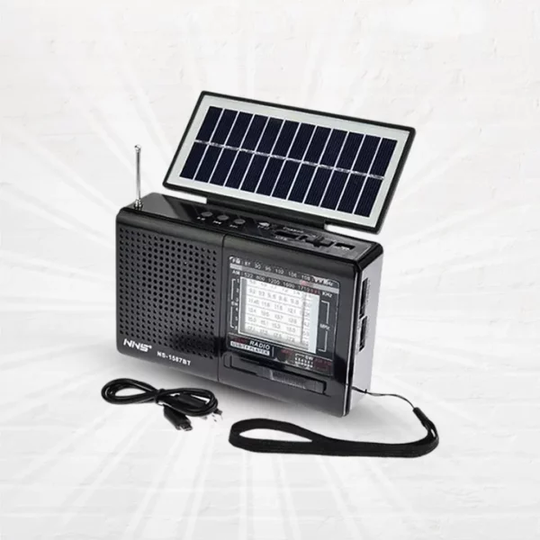 Design portable de la radio solaire Bluetooth NS-1587BT.