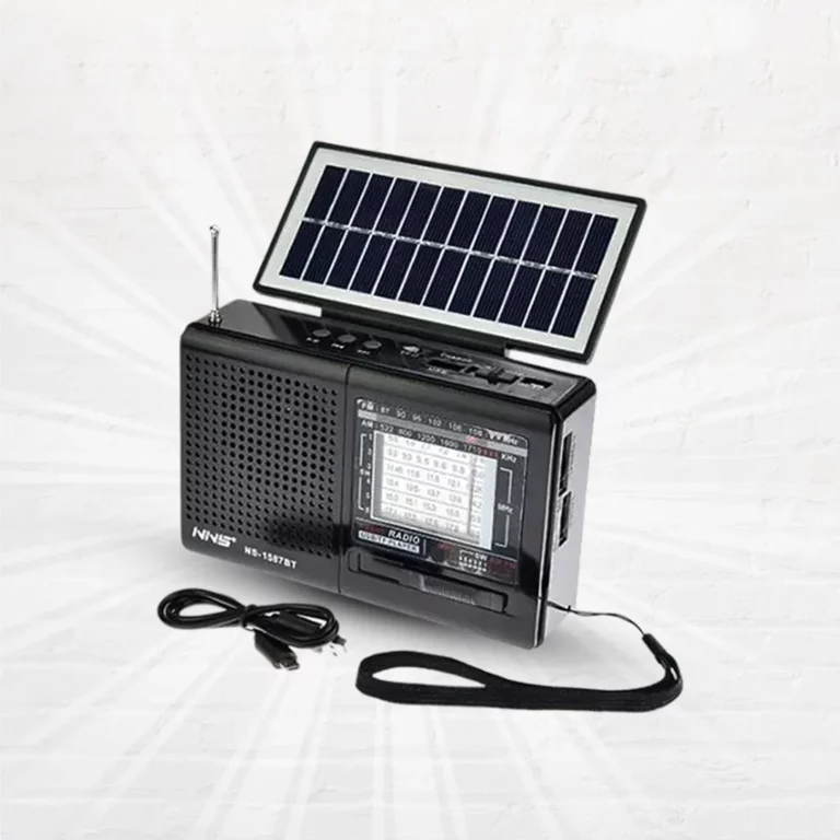 Design portable de la radio solaire Bluetooth NS-1587BT.