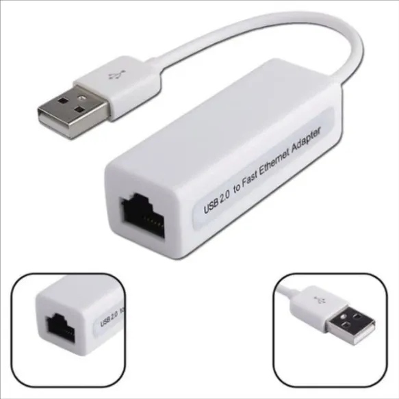 Adaptateur USB 2.0 vers RJ45 Ethernet.