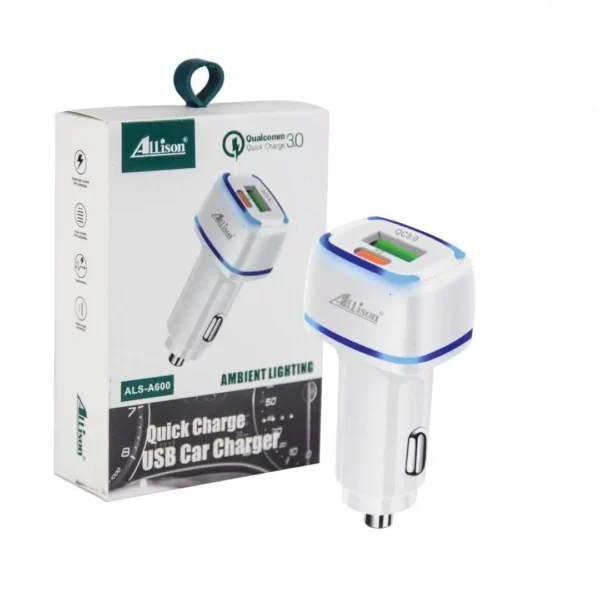 Chargeur voiture Allison QC3.0 + PD20W