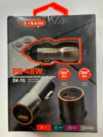 Chargeur voiture DEKKIN PD 48W avec port USB QC18W et USB-C PD30W.