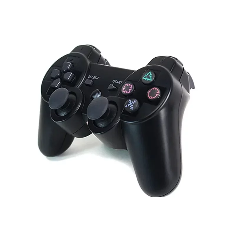 Manette PS3 sans fil Double Shock III noire.