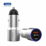 YooKiE PC5 chargeur voiture PD30W USB-C et QC18W USB charge rapide.