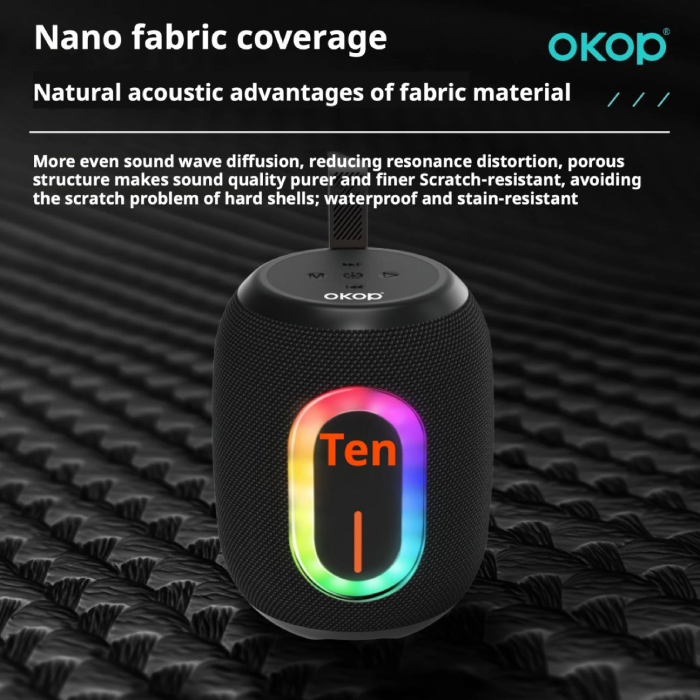 Enceinte Bluetooth Portable OKOP KP-832 RGB – Image 6