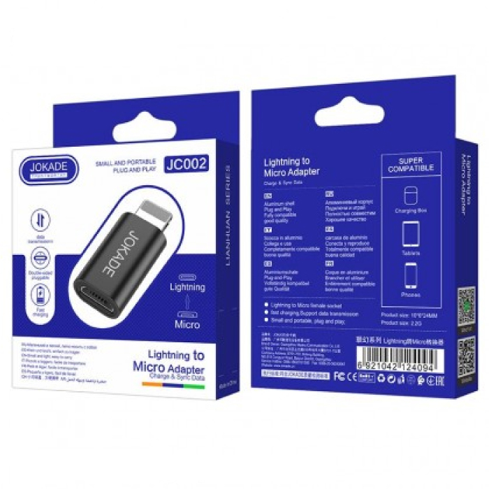 Adaptateur Lightning vers Micro USB – Charge & Sync Data (Jokade JC002) – Image 2