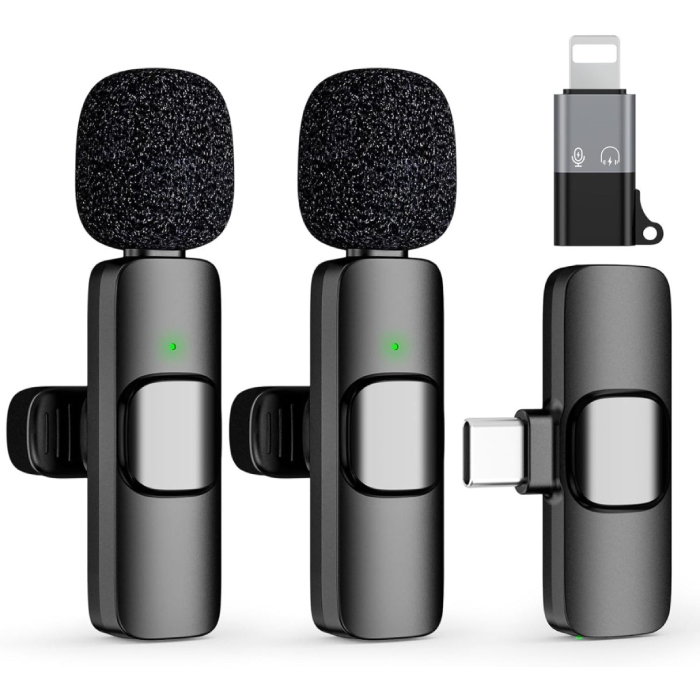 Microphone Sans Fil K9 2-en-1 Type-C & iPhone