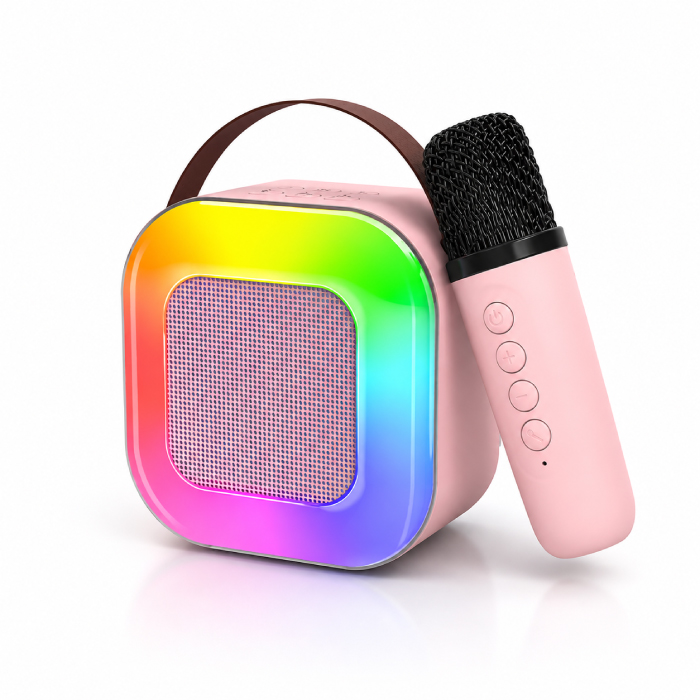 Enceinte Karaoké Portable OKOP KP-K07 avec Microphone et Éclairage LED – Image 3