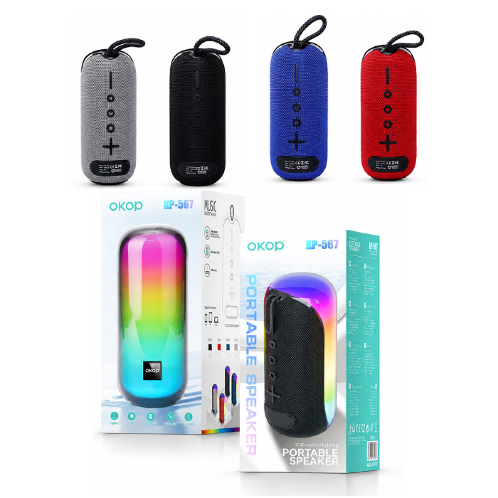 Enceinte Bluetooth Portable OKOP KP-567 RGB
