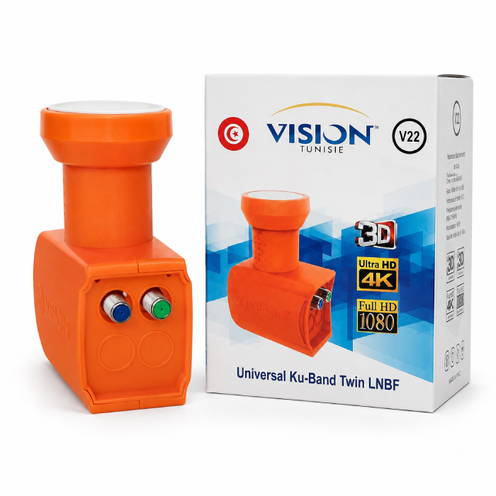 Tête de Parabole LNB Twin KU-Band VISION V22