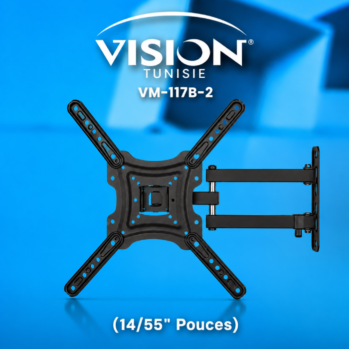 Support Mural TV Mobile Vision VM-117B-2 (14” – 55”) – Image 2