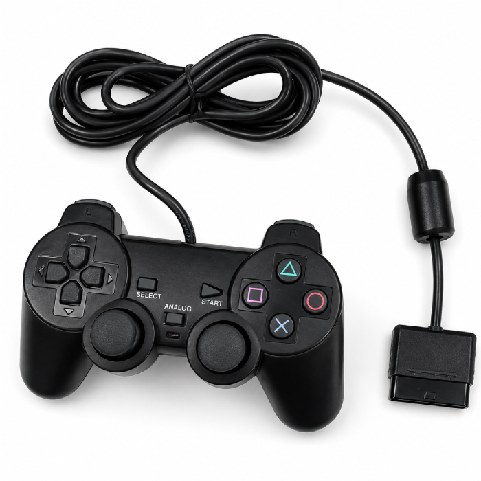 Manette de Jeu Double Vibration pour PlayStation 2