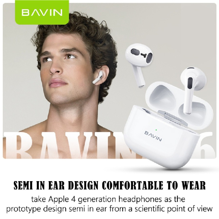 Écouteurs Sans Fil BAVIN BA-26 Bluetooth 5.1 avec Commandes Tactiles – Image 4