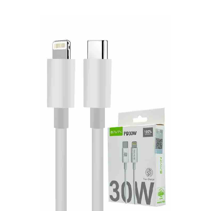 Câble BAVIN 30W Lightning vers USB Type-C Charge Rapide
