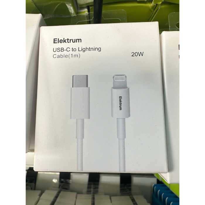 Câble Charge Elektrum USB Type-C vers Lightning 20W Charge Rapide – Image 3