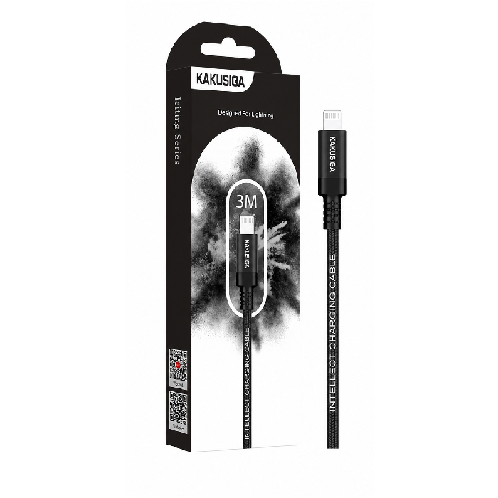 Câble KAKUSIGA KSC-331 USB vers Lightning Tressé 3M – Image 4