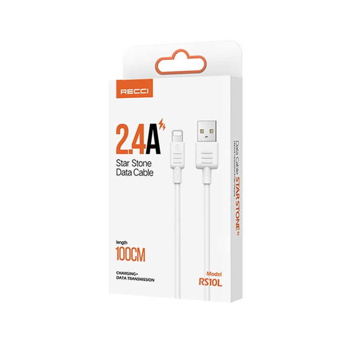 Câble RECCI RS10L USB vers Lightning 2.4A Charge Rapide 1M – Image 2