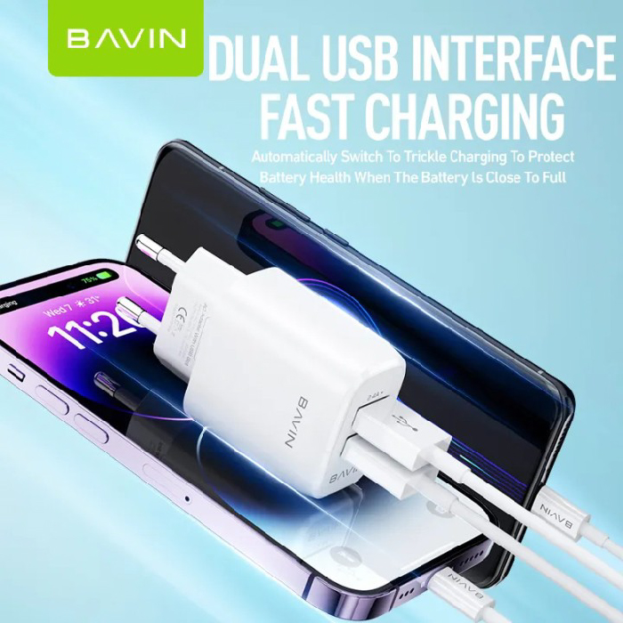 Chargeur BAVIN PC913Y Double Port USB 2.4A pour iPhone – Image 4