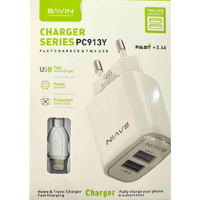 Chargeur BAVIN PC913Y Double Port USB 2.4A pour iPhone – Image 5