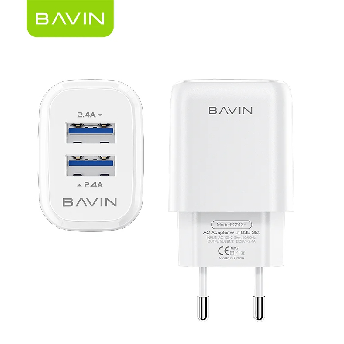 Chargeur BAVIN PC913Y Double USB 2.4A avec Câble Micro USB – Image 4