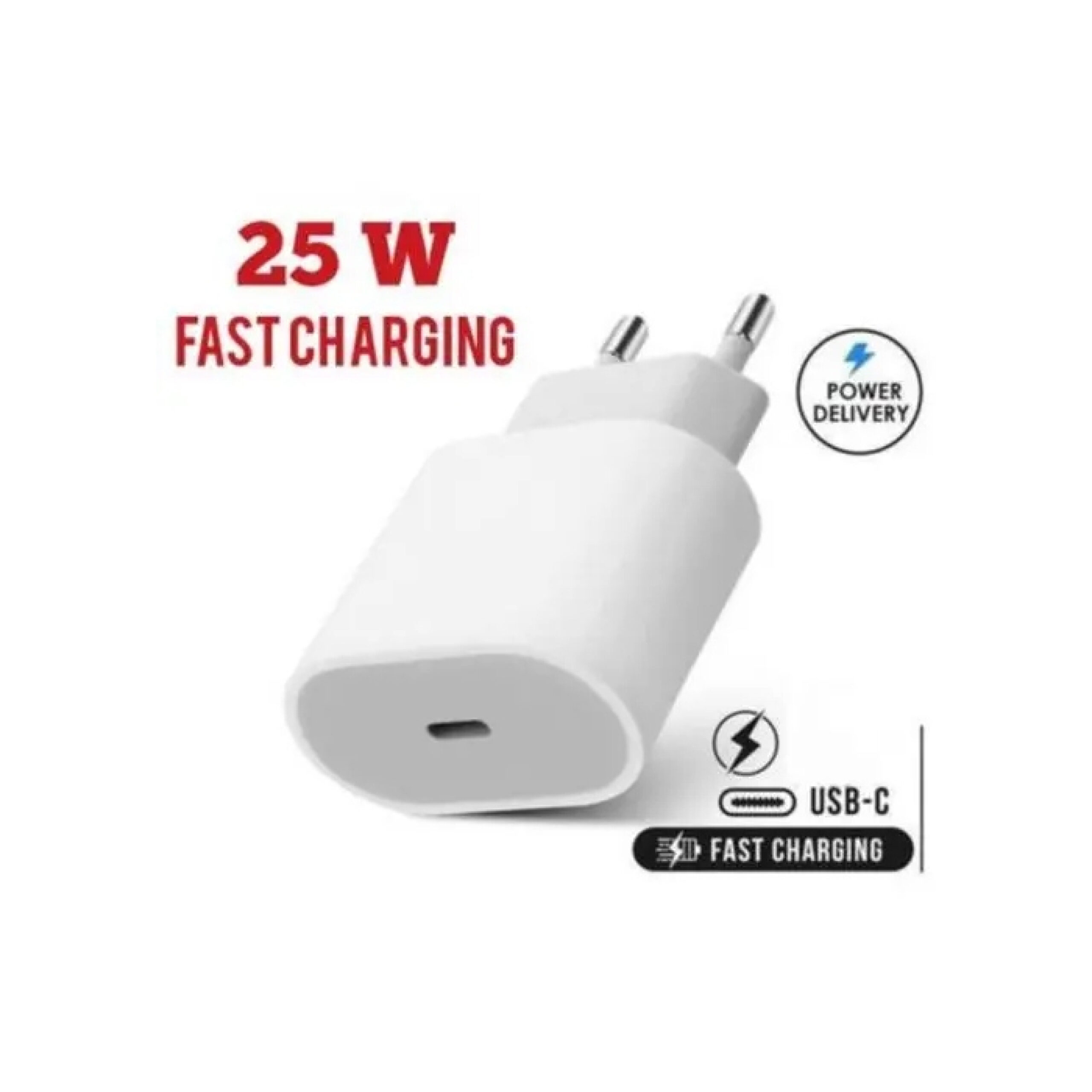 Chargeur Rapide 25W USB-C Blanc pour iPhone – Image 2