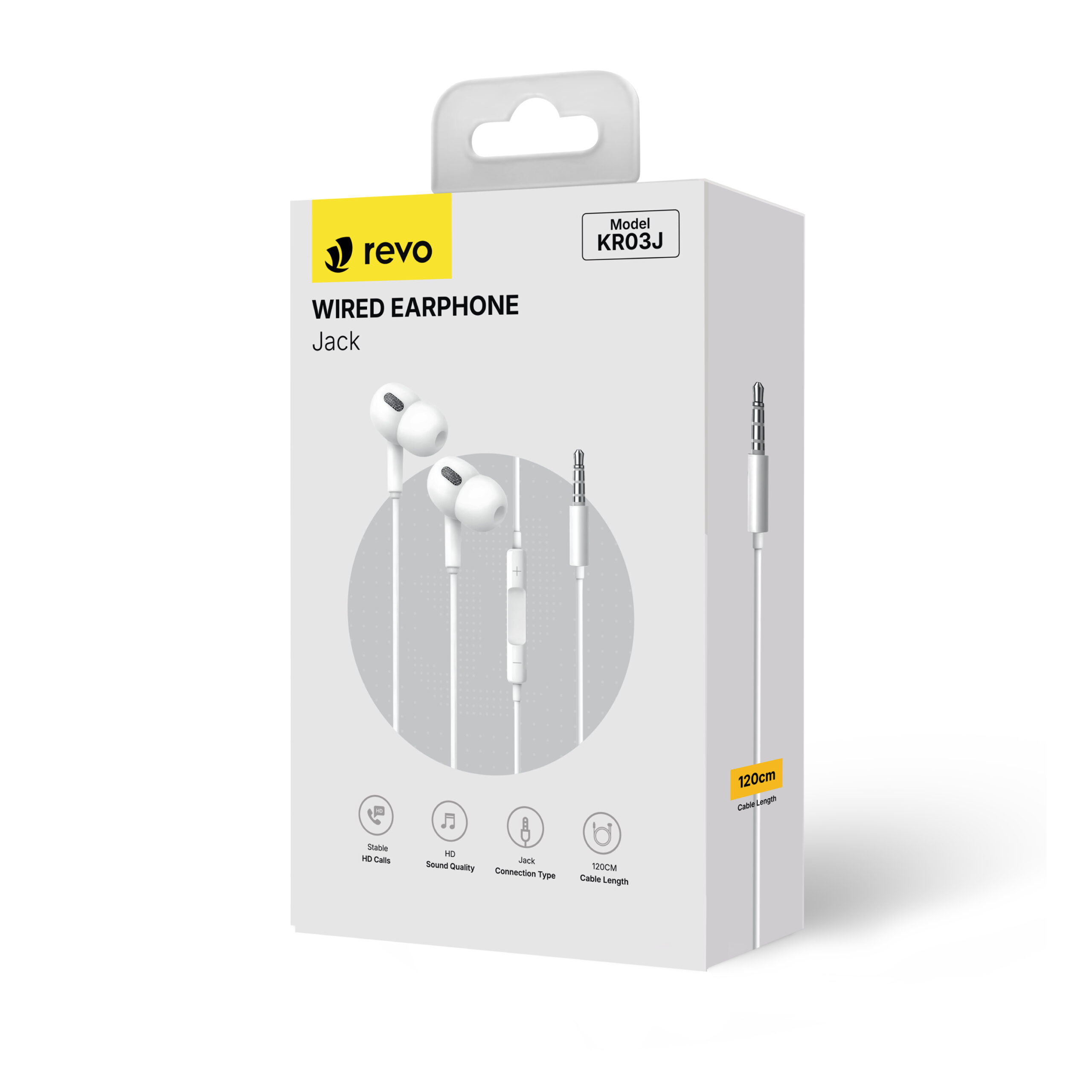 Écouteurs Intra-Auriculaires Jack avec Micro – Revo KR03J – Image 2