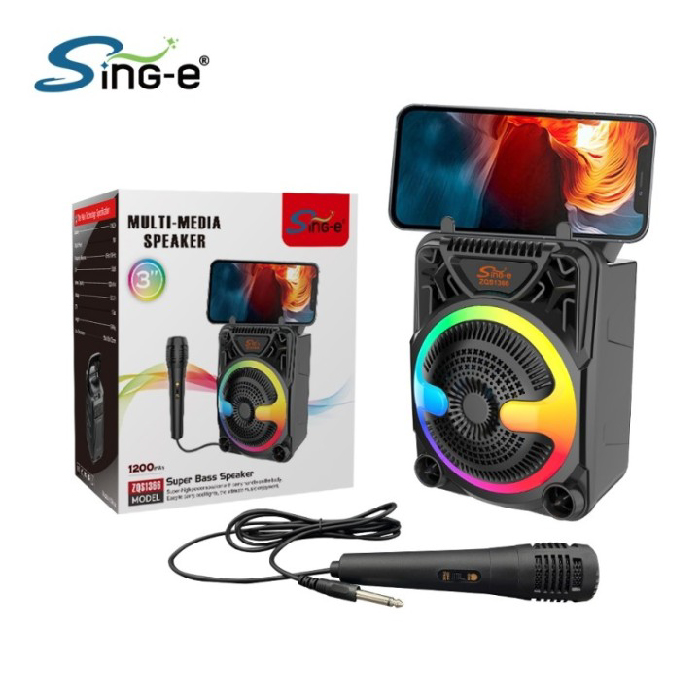Enceinte Bluetooth Portable SING-E ZQS1366 5.0 avec LED RGB – Image 5