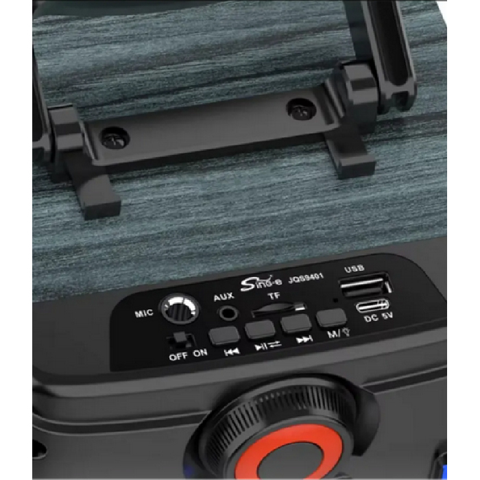 Haut-Parleur Bluetooth JQS9401 20W Bois & Noir avec LED RGB – Image 2
