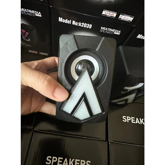 Haut-Parleurs USB LED K2039 pour Ordinateur et Multimédia – Image 2