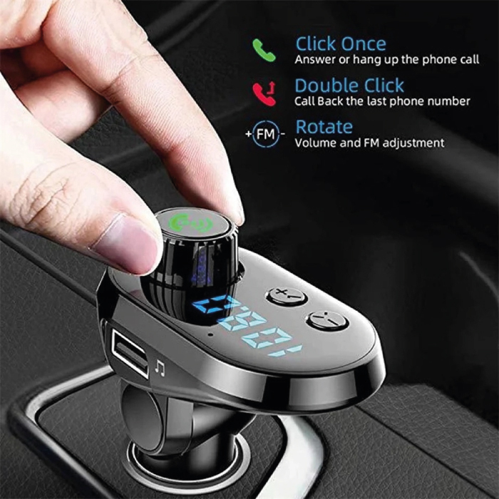 Transmetteur FM Bluetooth Q15 avec 3 Câbles de Charge – Image 2