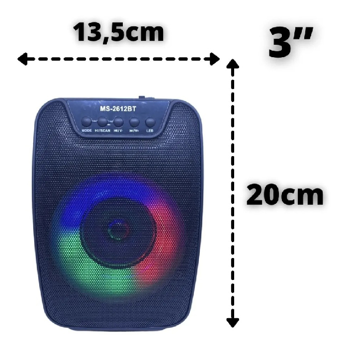 Enceinte Bluetooth Portable MS2612BT 8W avec Haut-Parleur 4 Pouces – Image 3