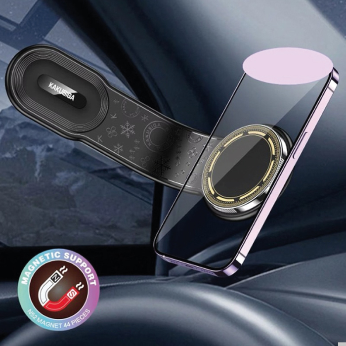 Support Téléphone Magnétique de Voiture KAKUSIGA KSC-1505 – Aluminium Souple – Image 2