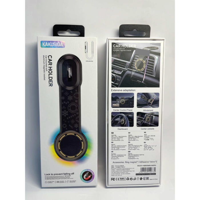 Support Téléphone Magnétique de Voiture KAKUSIGA KSC-1505 – Aluminium Souple – Image 3