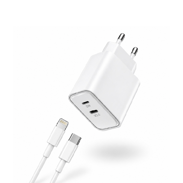 Pack Chargeur Revo RA06CL 20W Double USB-C + Câble Lightning 30W