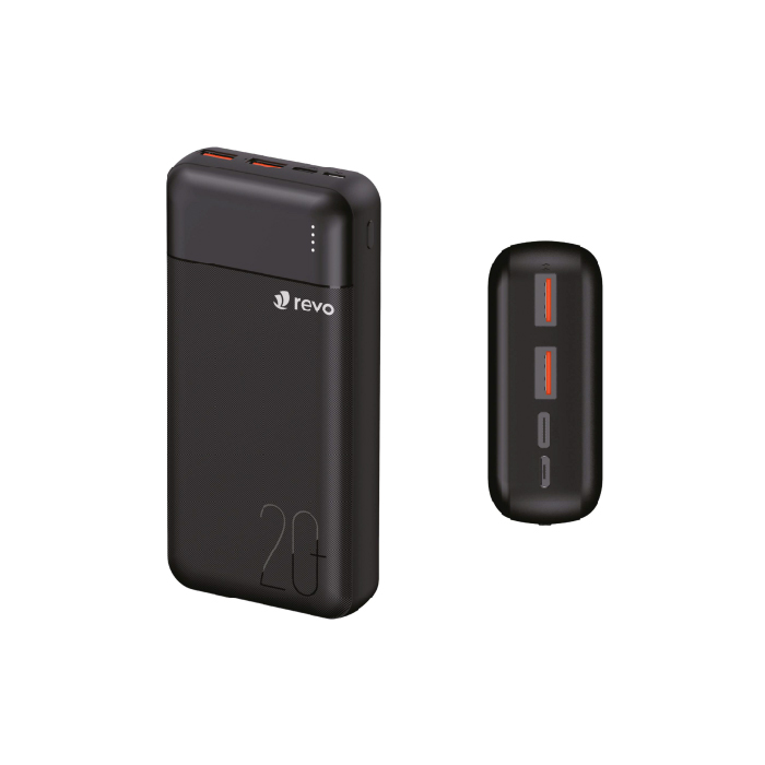 Batterie Externe PR11 Revo – Haute Capacité 20 000 mAh – Finition Aluminium & PC – Noir Mat