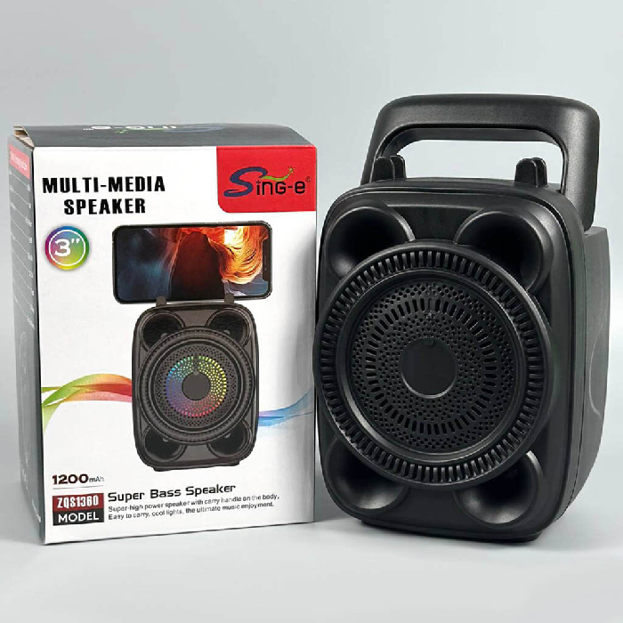 Enceinte Karaoké Bluetooth Portable SING-E ZQS1360 avec Éclairage RGB – Image 4
