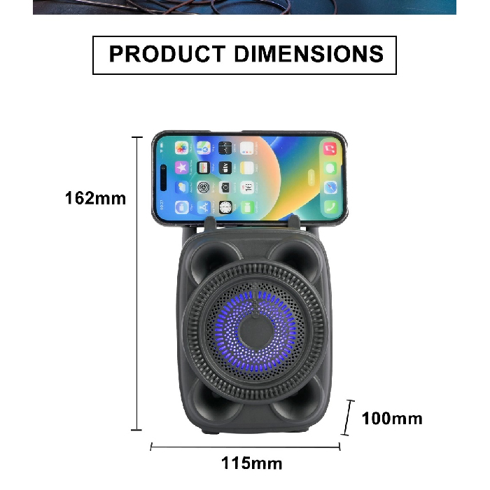 Enceinte Karaoké Bluetooth Portable SING-E ZQS1360 avec Éclairage RGB – Image 6