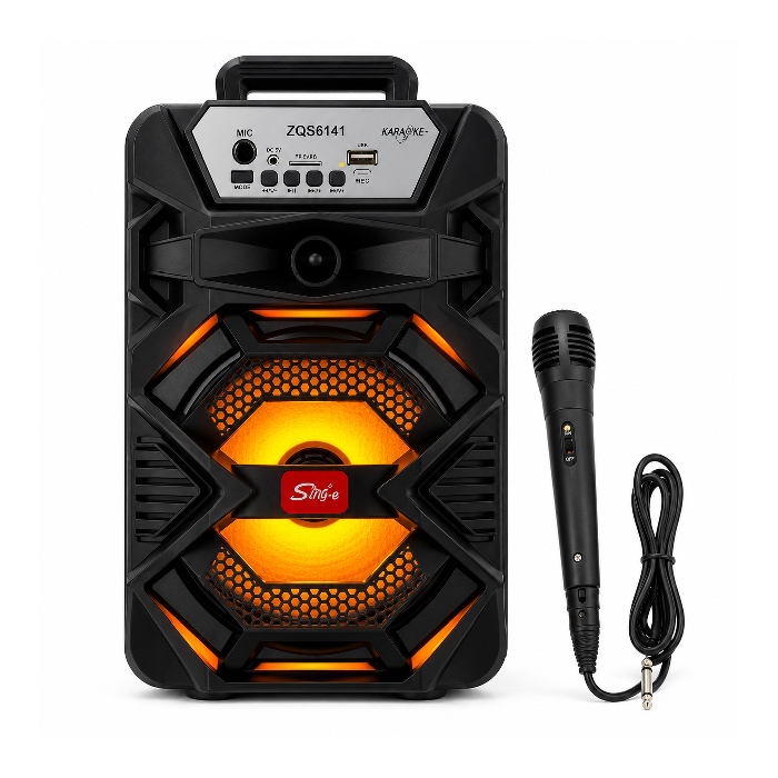 Enceinte Karaoké Bluetooth Portable SING-E ZQS6141 6,5 Pouces