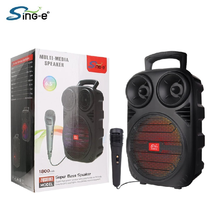 Enceinte Bluetooth Portable SING-E ZQS6162 avec LED RGB et Fonction Karaoké – Image 2