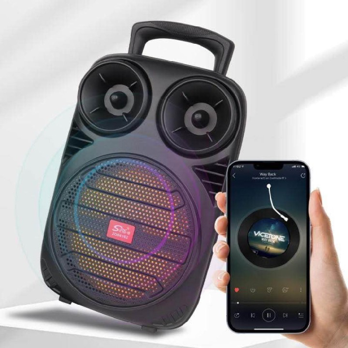 Enceinte Bluetooth Portable SING-E ZQS6162 avec LED RGB et Fonction Karaoké – Image 3