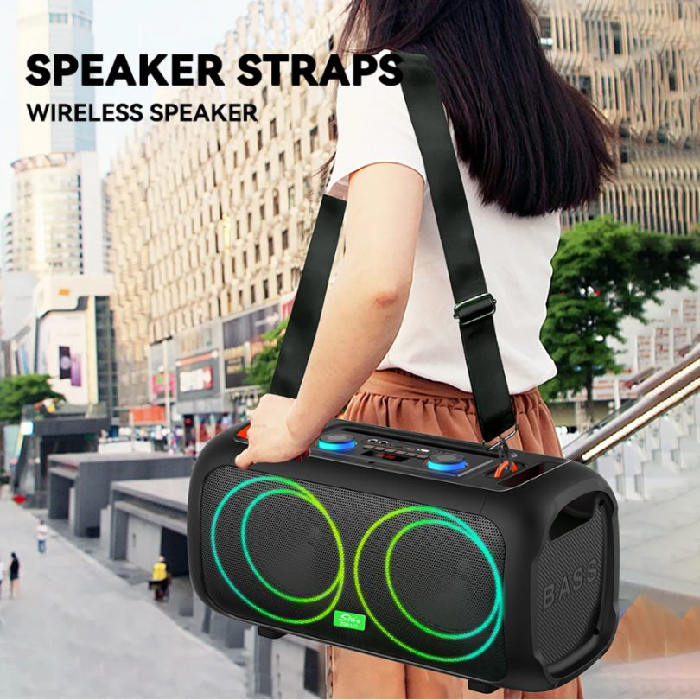 Enceinte Bluetooth Portable ZQS-L17 40W avec 2 Micros Sans Fil, LED RGB, FM, USB, TF et Télécommande – Image 2